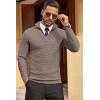 COOFANDY Men’s Quarter Zip Sweaters Slim Fit Lightweight Cotton Knitted Casual Mock Neck Pullover Sweaters(Camel)