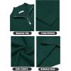 COOFANDY Men’s Quarter Zip Sweaters Slim Fit Lightweight Cotton Knitted Casual Mock Neck Pullover Sweaters(Dark Green)