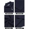 COOFANDY Men’s Quarter Zip Sweaters Slim Fit Lightweight Cotton Knitted Casual Mock Neck Pullover Sweaters(Navy Blue #)