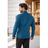 COOFANDY Men’s Quarter Zip Sweaters Slim Fit Lightweight Cotton Knitted Casual Mock Neck Pullover Sweaters(Peacock Blue)