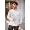 COOFANDY Men’s Quarter Zip Sweaters Slim Fit Lightweight Cotton Knitted Casual Mock Neck Pullover Sweaters(White)