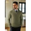COOFANDY Men’s Quarter Zip Sweaters Slim Fit Lightweight Knitted Mock Neck Pullover Casual Polo Sweaters(Army Green)