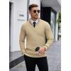 COOFANDY Men’s Quarter Zip Sweaters Slim Fit Lightweight Knitted Mock Neck Pullover Casual Polo Sweaters(Khaki)