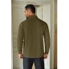 COOFANDY Men’s Quarter Zip Up Pullover Lightweight Mock Neck Sweatshirt Casual Long Sleeve Polo Shirt(Army Green)