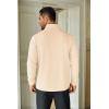 COOFANDY Men’s Quarter Zip Up Pullover Lightweight Mock Neck Sweatshirt Casual Long Sleeve Polo Shirt(Beige)