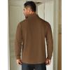 COOFANDY Men’s Quarter Zip Up Pullover Lightweight Mock Neck Sweatshirt Casual Long Sleeve Polo Shirt(Brown)