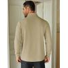 COOFANDY Men’s Quarter Zip Up Pullover Lightweight Mock Neck Sweatshirt Casual Long Sleeve Polo Shirt(Camel)
