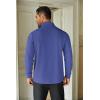 COOFANDY Men’s Quarter Zip Up Pullover Lightweight Mock Neck Sweatshirt Casual Long Sleeve Polo Shirt(Denim Blue)
