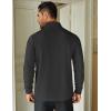 COOFANDY Men’s Quarter Zip Up Pullover Lightweight Mock Neck Sweatshirt Casual Long Sleeve Polo Shirt(Drak Grey)
