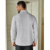 COOFANDY Men’s Quarter Zip Up Pullover Lightweight Mock Neck Sweatshirt Casual Long Sleeve Polo Shirt(Light Grey)