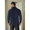 COOFANDY Men’s Quarter Zip Up Pullover Lightweight Mock Neck Sweatshirt Casual Long Sleeve Polo Shirt(Navy Blue)