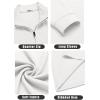 COOFANDY Men’s Quarter Zip Up Pullover Lightweight Mock Neck Sweatshirt Casual Long Sleeve Polo Shirt(White)