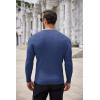 COOFANDY Men’s Ribbed Crewneck Sweater Long Sleeve Slim Fit Knitted Pullover Sweater(Blue)