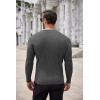 COOFANDY Men’s Ribbed Crewneck Sweater Long Sleeve Slim Fit Knitted Pullover Sweater(Dark Grey)