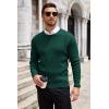 COOFANDY Men’s Ribbed Crewneck Sweater Long Sleeve Slim Fit Knitted Pullover Sweater(Green)