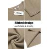 COOFANDY Men’s Ribbed Crewneck Sweater Long Sleeve Slim Fit Knitted Pullover Sweater(Khaki)