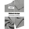 COOFANDY Men’s Ribbed Crewneck Sweater Long Sleeve Slim Fit Knitted Pullover Sweater(Light Grey)