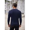 COOFANDY Men’s Ribbed Crewneck Sweater Long Sleeve Slim Fit Knitted Pullover Sweater(Navy Blue)
