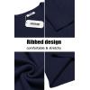 COOFANDY Men’s Ribbed Crewneck Sweater Long Sleeve Slim Fit Knitted Pullover Sweater(Navy Blue)