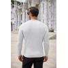 COOFANDY Men’s Ribbed Crewneck Sweater Long Sleeve Slim Fit Knitted Pullover Sweater(White)