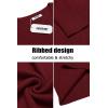 COOFANDY Men’s Ribbed Crewneck Sweater Long Sleeve Slim Fit Knitted Pullover Sweater(Wine Red)