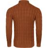 COOFANDY Mens Ribbed Slim Fit Knitted Pullover Casual Turtleneck Sweater(Brown)
