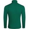 COOFANDY Mens Ribbed Slim Fit Knitted Pullover Casual Turtleneck Sweater(Dark Green)