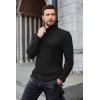 COOFANDY Men’s Ribbed Turtleneck Sweater Casual Basic Long Sleeve Knitted Pullover Sweater(A-black)