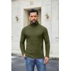 COOFANDY Men’s Ribbed Turtleneck Sweater Casual Basic Long Sleeve Knitted Pullover Sweater(Army Green)