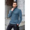 COOFANDY Men’s Ribbed Turtleneck Sweater Casual Basic Long Sleeve Knitted Pullover Sweater(Dark Blue)