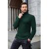 COOFANDY Men’s Ribbed Turtleneck Sweater Casual Basic Long Sleeve Knitted Pullover Sweater(Green)