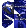 COOFANDY Mens Sequin Blazer Tuxedo Party Prom Wedding Tuxedo One Button Jacket(Navy Blue)