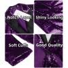 COOFANDY Mens Sequin Blazer Tuxedo Party Prom Wedding Tuxedo One Button Jacket(Purple)