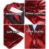 COOFANDY Mens Sequin Blazer Tuxedo Party Prom Wedding Tuxedo One Button Jacket(Red)