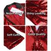 COOFANDY Mens Sequin Blazer Tuxedo Party Prom Wedding Tuxedo One Button Jacket(Red-lapel Sequins)