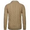 COOFANDY Mens Shawl Collar Cardigan Sweater Slim Fit Button Down Cable Knitted Sweater with Pockets(Khaki)