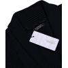COOFANDY Mens Shawl Collar Cardigan Sweater Slim Fit Button Down Cable Knitted Sweater with Pockets(Navy Blue)