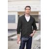 COOFANDY Men’s Shawl Collar Cardigan Sweater Slim Fit Cable Knit Button up Sweater with Pockets(Black)