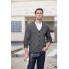 COOFANDY Men’s Shawl Collar Cardigan Sweater Slim Fit Cable Knit Button up Sweater with Pockets(Dark Grey)