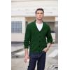 COOFANDY Men’s Shawl Collar Cardigan Sweater Slim Fit Cable Knit Button up Sweater with Pockets(Light Green)