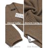 COOFANDY Mens Shawl Collar Long Cardigan Knit Ruffle Fashion Sweater Drape Cape(Brown)