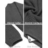 COOFANDY Mens Shawl Collar Long Cardigan Knit Ruffle Fashion Sweater Drape Cape(Grey)