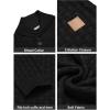 COOFANDY Men’s Shawl Collar Pullover Sweater Casual Slim Fit Button Textured Knit Sweaters(Black)