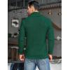 COOFANDY Men’s Shawl Collar Pullover Sweater Casual Slim Fit Button Textured Knit Sweaters(Dark Green)