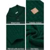 COOFANDY Men’s Shawl Collar Pullover Sweater Casual Slim Fit Button Textured Knit Sweaters(Dark Green)