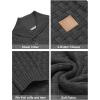 COOFANDY Men’s Shawl Collar Pullover Sweater Casual Slim Fit Button Textured Knit Sweaters(Dark Grey)