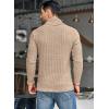 COOFANDY Men’s Shawl Collar Pullover Sweater Casual Slim Fit Button Textured Knit Sweaters(Khaki)