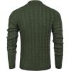COOFANDY Men’s Shawl Collar Pullover Sweater Slim Fit Casual Button Cable Knit Sweaters(Army Green)