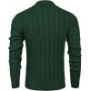 COOFANDY Men’s Shawl Collar Pullover Sweater Slim Fit Casual Button Cable Knit Sweaters(Green)