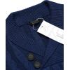 COOFANDY Men’s Shawl Collar Pullover Sweater Slim Fit Casual Button Cable Knit Sweaters(Royal Blue)